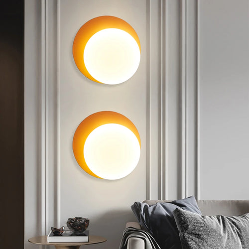 Applique murale ronde créative pour chambre à coucher - vue 4 sur 12