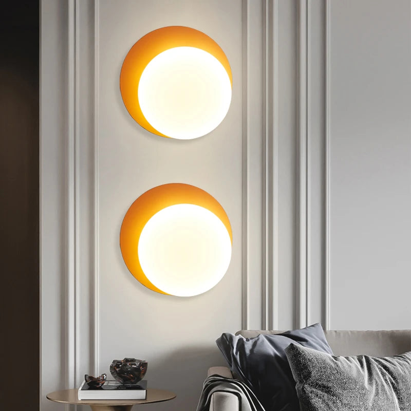 Applique murale ronde créative pour chambre à coucher - vue 3 sur 12