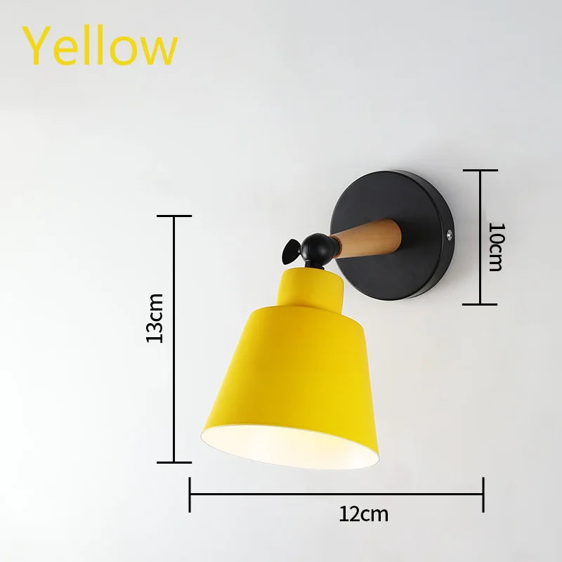 Nordic solid wood wall light minimalist creative design