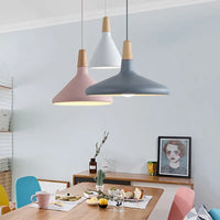 suspension moderne nordique en bois et aluminium pour décoration
