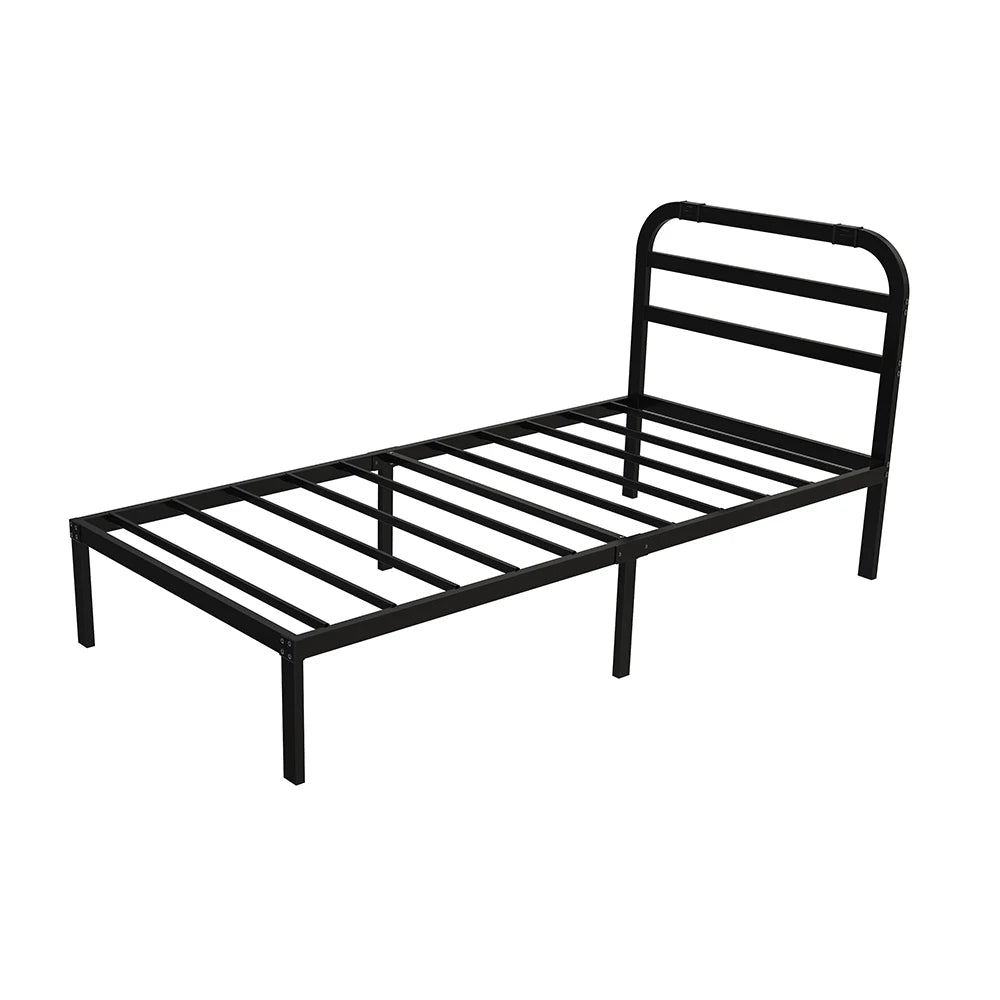 DDPNKL Heavy Duty Metal Bed Frame with Headboard, 3500 lbs Max Weight Capacity Metal Platform, Easy Assembly Mattress Foundation - vue 4 sur 10