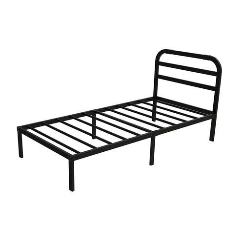 DDPNKL Heavy Duty Metal Bed Frame with Headboard, 3500 lbs Max Weight Capacity Metal Platform, Easy Assembly Mattress Foundation - vue 5 sur 10