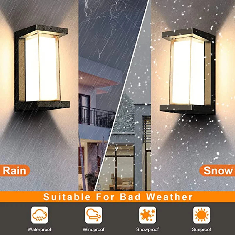 Applique murale LED lampe extérieure étanche en aluminium extérieur applique murale Rgb Tuya Smart Wifi réglable applique murale porche jardin Villa éclairage - vue 5 sur 12