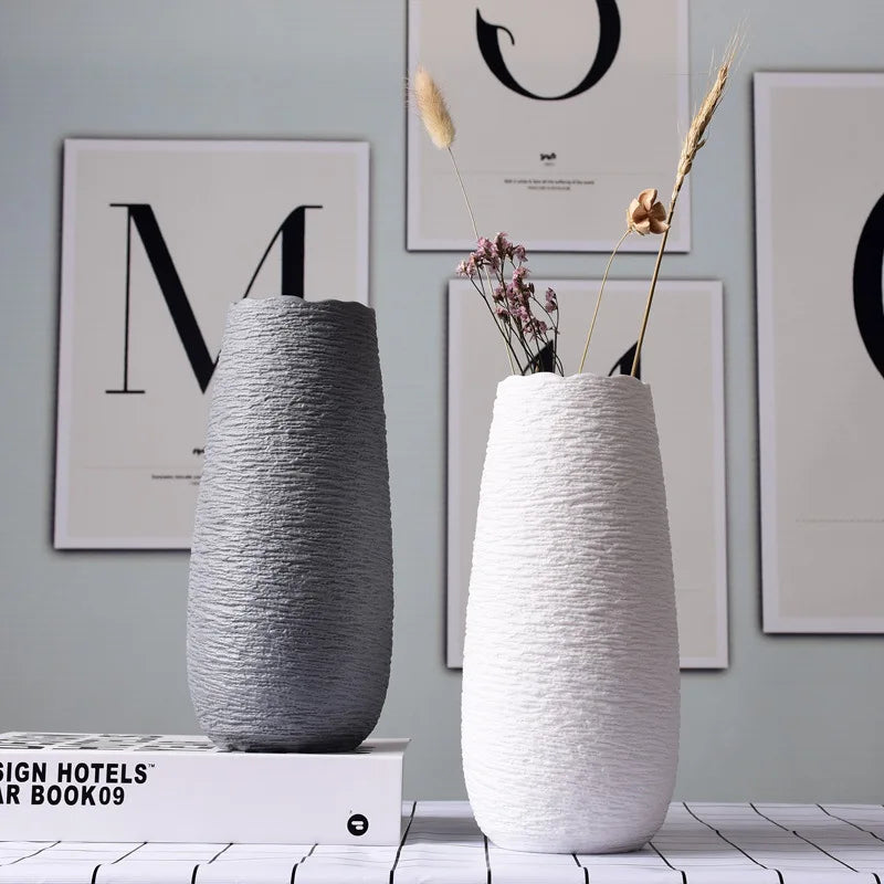 vase en céramique décoratif pour fleurs sèches intérieur maison - vue 2 sur 10