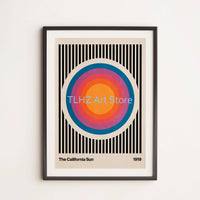 Retro funny colourful flower posters for artistic decoration