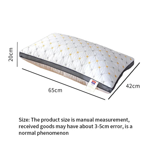 Full Sky Star Embroidered Fiber Pillow Core for Neck Protection, Quick Rebound, Not Easy to Deform, Not Collapsing - vue 5 sur 7