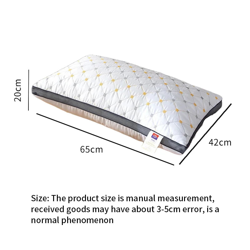 Full Sky Star Embroidered Fiber Pillow Core for Neck Protection, Quick Rebound, Not Easy to Deform, Not Collapsing - vue 4 sur 7