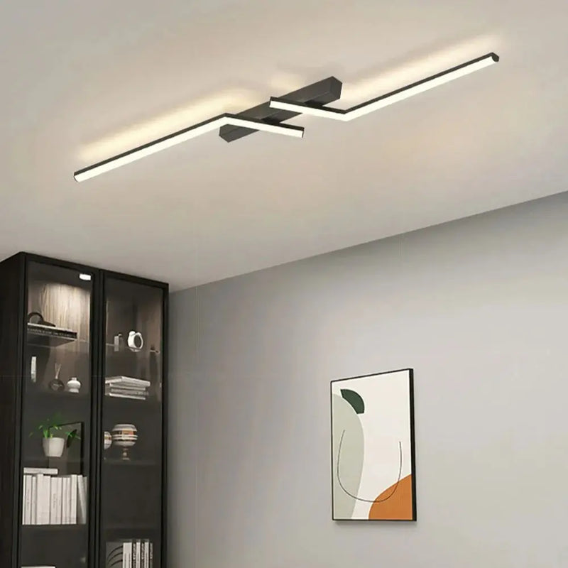plafonnier led ligne moderne pour salon étude éclairage