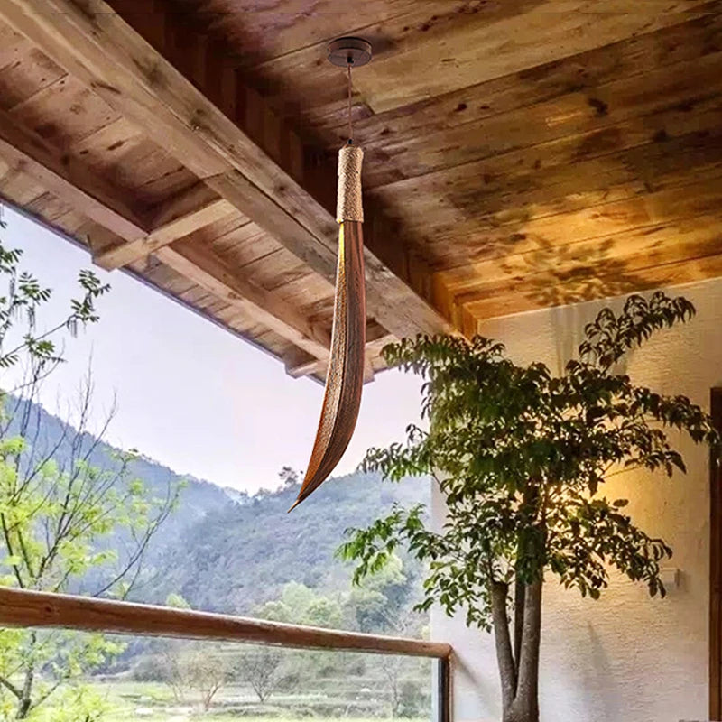 suspension créative en forme de feuille rétro pour décoration intérieure - vue 5 sur 6
