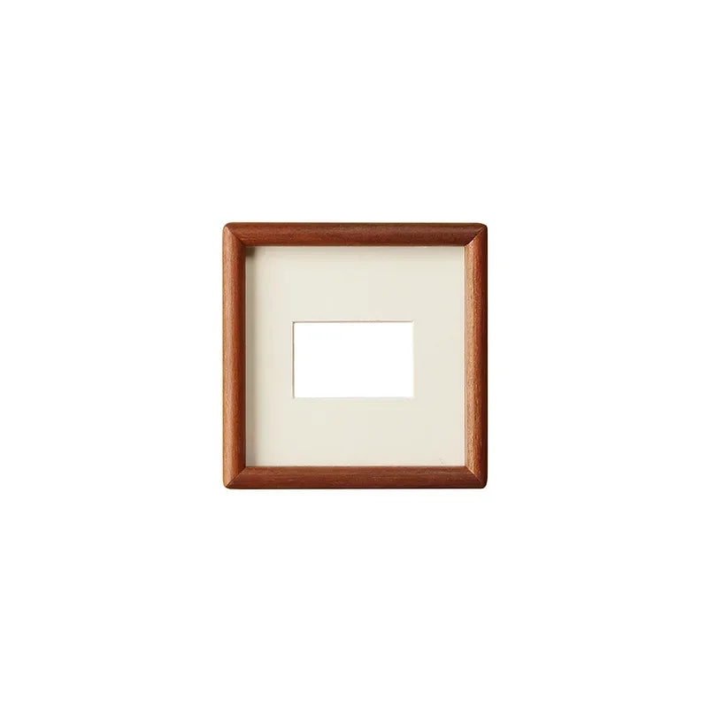 Solid Wood Round Corner Picture Frame, Walnut and Golden Sandalwood, Minimalist Design, Tabletop, Home Decor - vue 5 sur 17