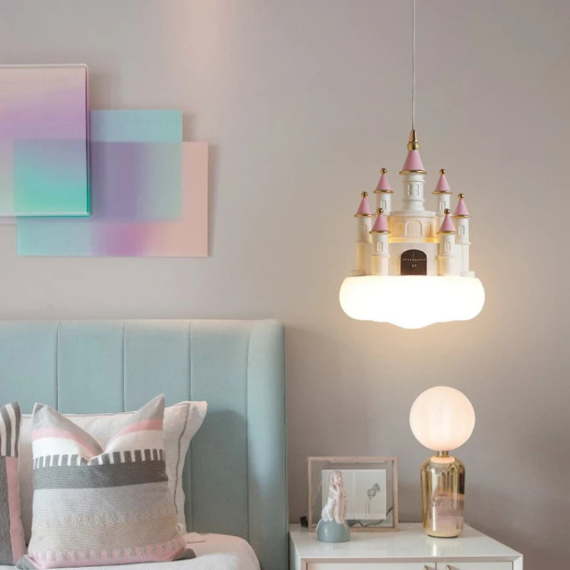 lustre romantique pour chambre d'enfant moderne et chaleureux - vue 6 sur 8