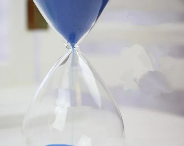 minuterie sablier aimanté 45 minutes artisanat horloge soufflée à la main - vue 6 sur 6