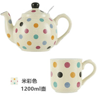 théière london pottery céramique motif à pois service
