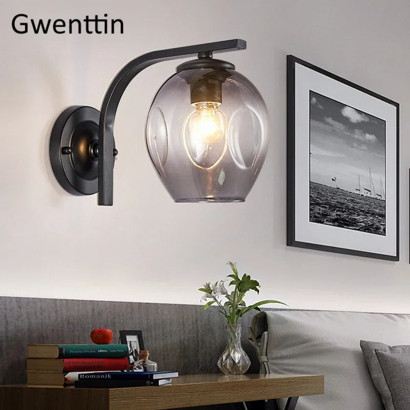 applique murale en verre teinté moderne à bulles pour décoration intérieure - vue 5 sur 15