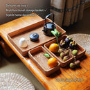 Handwoven Rattan Storage Basket Square Wicker Tray Picnic Basket Bread Food Plate Fruit Cake, Sundries Box, Home Desk Decoration