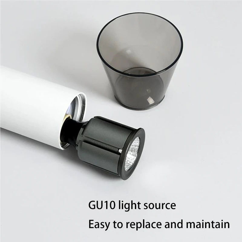 lampe suspendue led moderne avec ampoule gu10 long tube - vue 5 sur 15