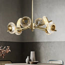 Nordic cracked glass chandelier with modern minimalist LED