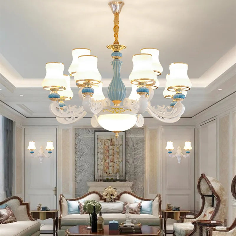 lustre moderne en céramique pour un éclairage intérieur élégant - vue 5 sur 6