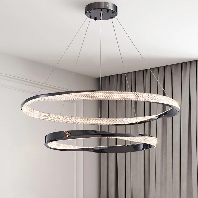 Lustre design salon minimaliste - vue 5 sur 12
