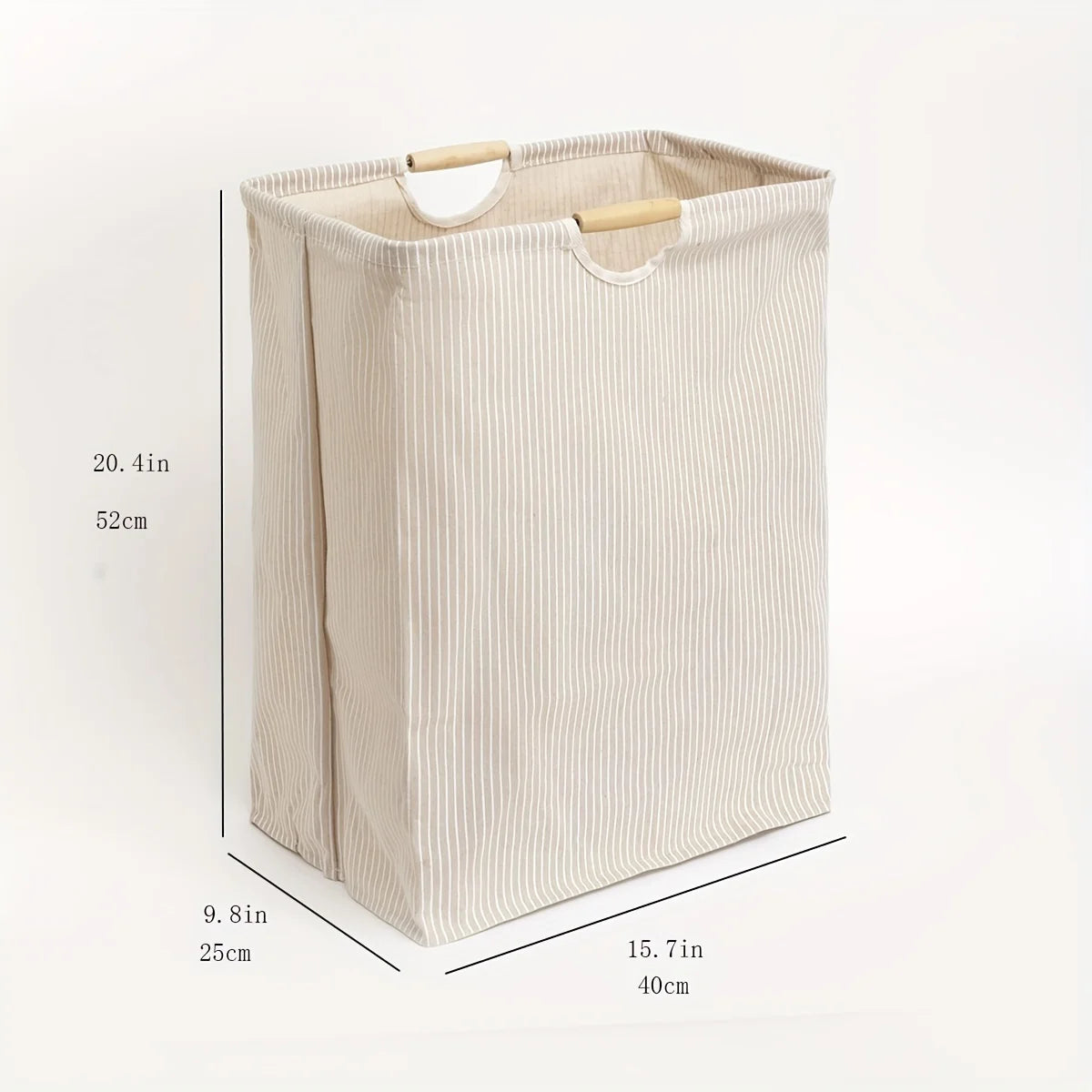 1pc Large Dual-handle Laundry Hamper, Dirty Clothes Hamper For Bedroom, Bathroom, Waterproof, Freestanding, Tall Laundry Basket - vue 6 sur 7