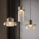 lustre en verre craquelé design rétro pour intérieur moderne
