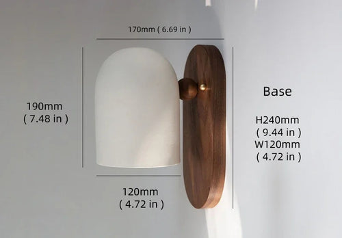 2024 Walnut Wood Iron, Simple Modern Wabi-sabi style, Wall Sconce for Bedroom, Bedside, Living, Dining Room, Corridor Aisle - vue 11 sur 10