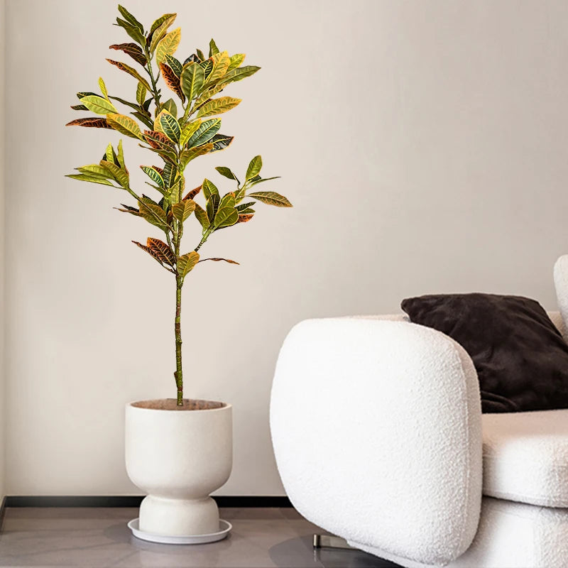 grand arbre artificiel tropical en caoutchouc pour décoration intérieur extérieur - vue 4 sur 7