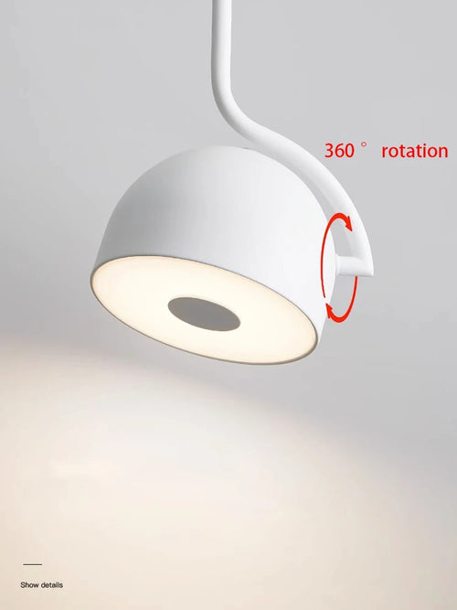 lustre minimaliste moderne à tête unique lampe led rotative