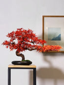 Simulation bonsai trees are suitable for decoration, immortal welcoming pine, green planting, artificial landscape, home, living
