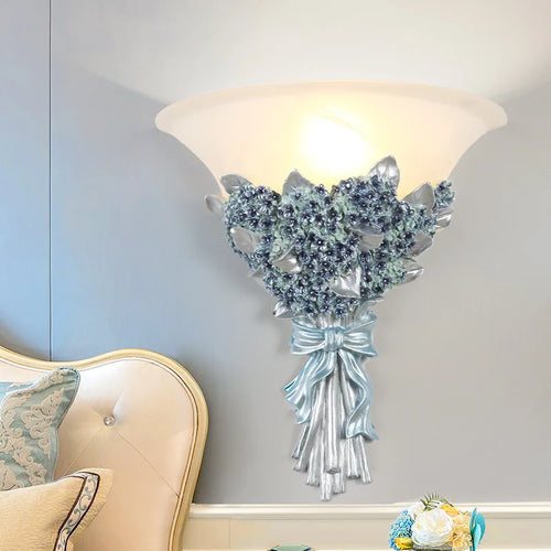 applique murale romantique rose en résine sandyha européenne créative