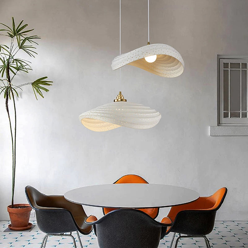 lustre style wabi sabi nordique led pour décoration maison - vue 6 sur 22