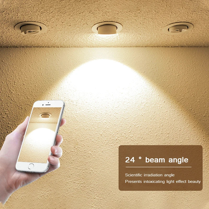 Spot Led Downlight 360 rotation réglable encastré Downlight salle à manger salon Spot luminaires Led 85 ~ 265V - vue 6 sur 14
