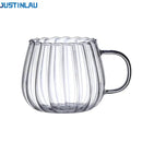 Tasses cafe verre borosilicate striees 400 ml petitjeuner