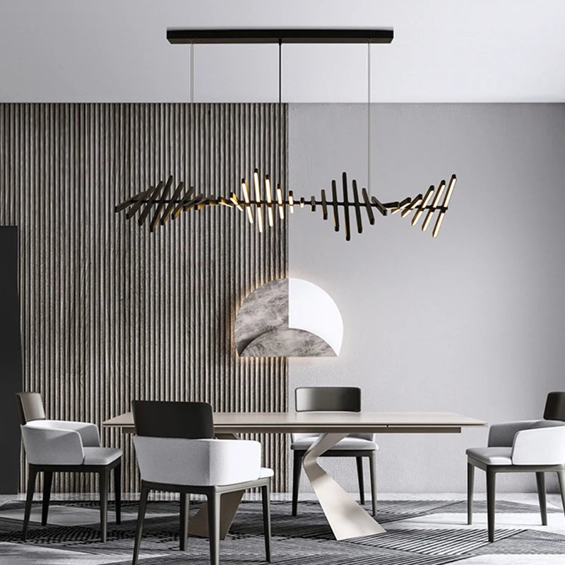 suspension nordique à leds pour décoration moderne intérieure - vue 5 sur 29