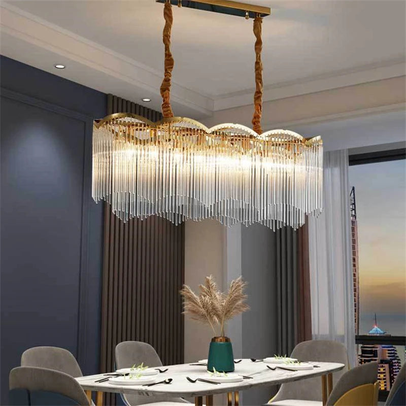 lustre en cristal moderne design luxe pour intérieur - vue 5 sur 10