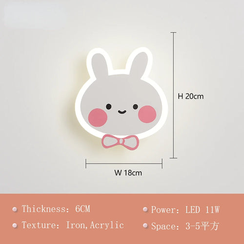 Applique murale led moderne dessin animé pour chambre d'enfant