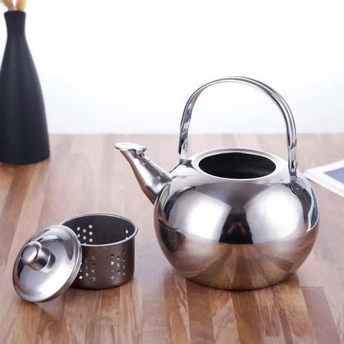 Bouilloire théière acier inoxydable avec infuseur 1l