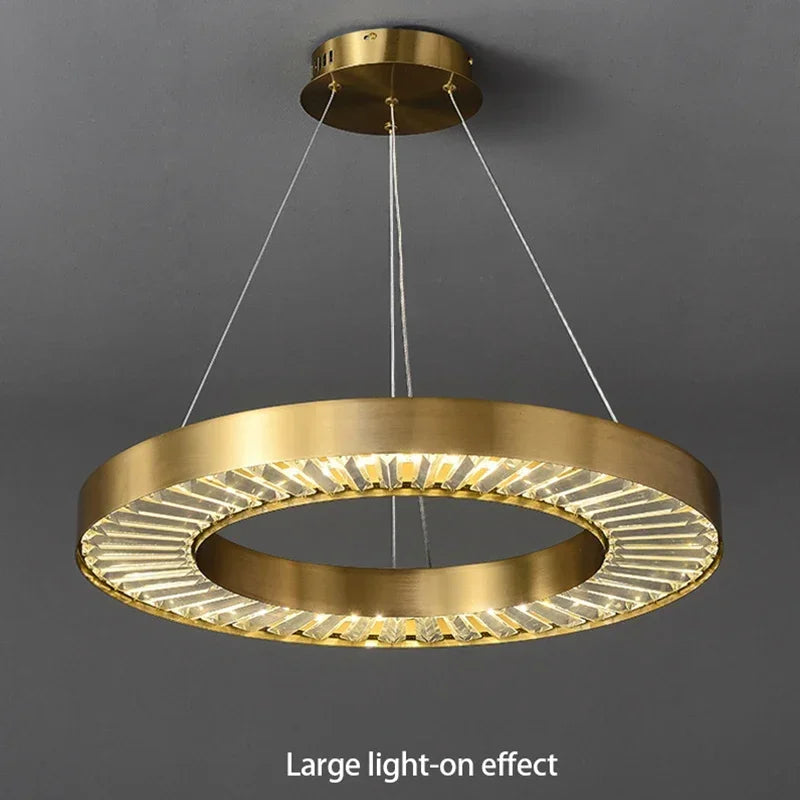 lustre en cristal à led design pour intérieur élégant - vue 6 sur 11