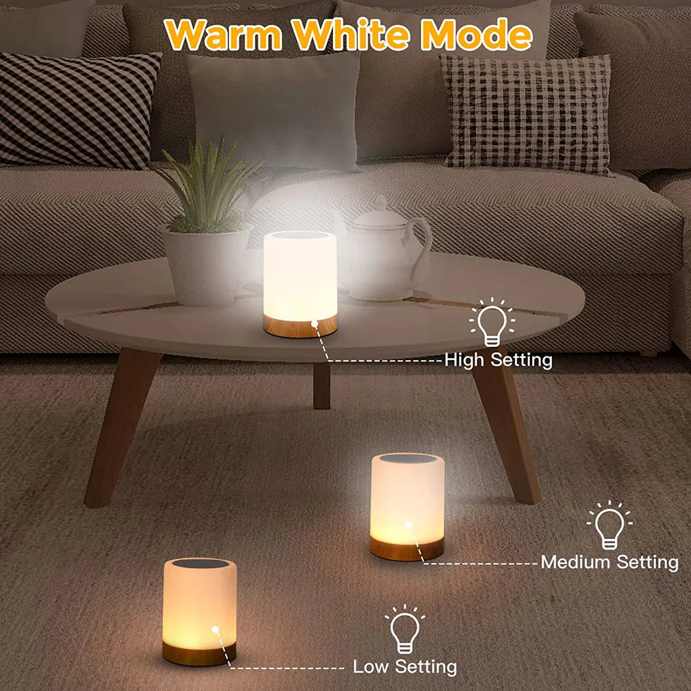 Lampe tactile LED lampe de table lampe de chevet lampe de table RVB lampe de chambre avec capteur tactile lampe de bureau portable lumière RVB pour cadeaux pour enfants - vue 5 sur 10