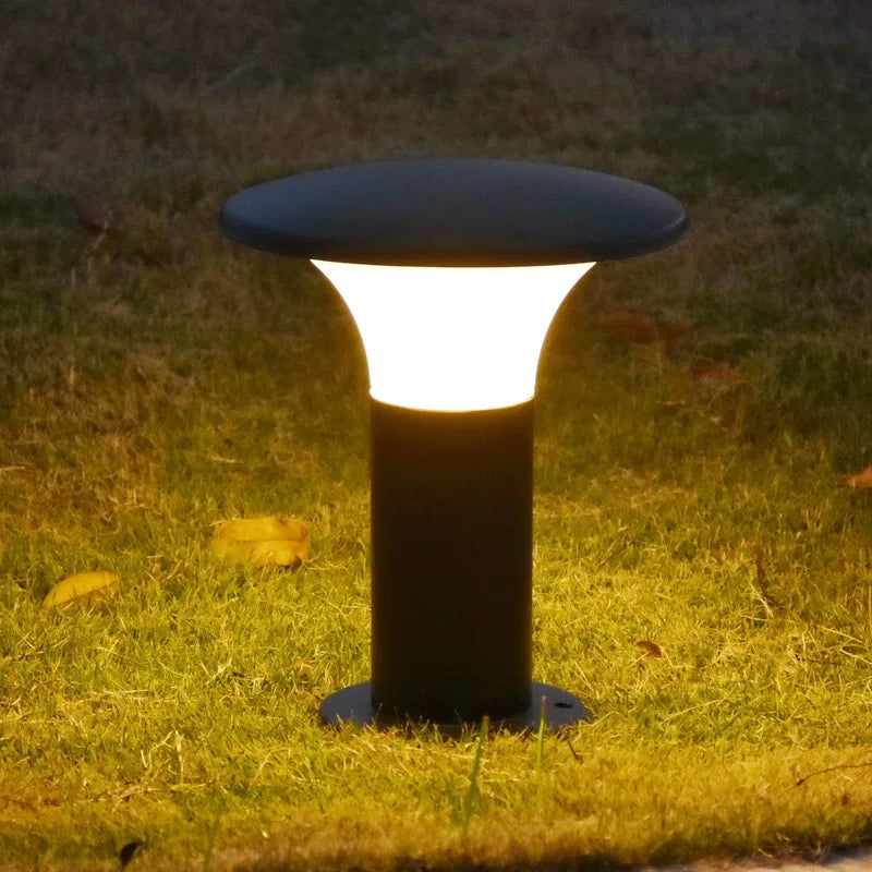 lampe de jardin ronde à led en acier inoxydable pour éclairage extérieur - vue 5 sur 10