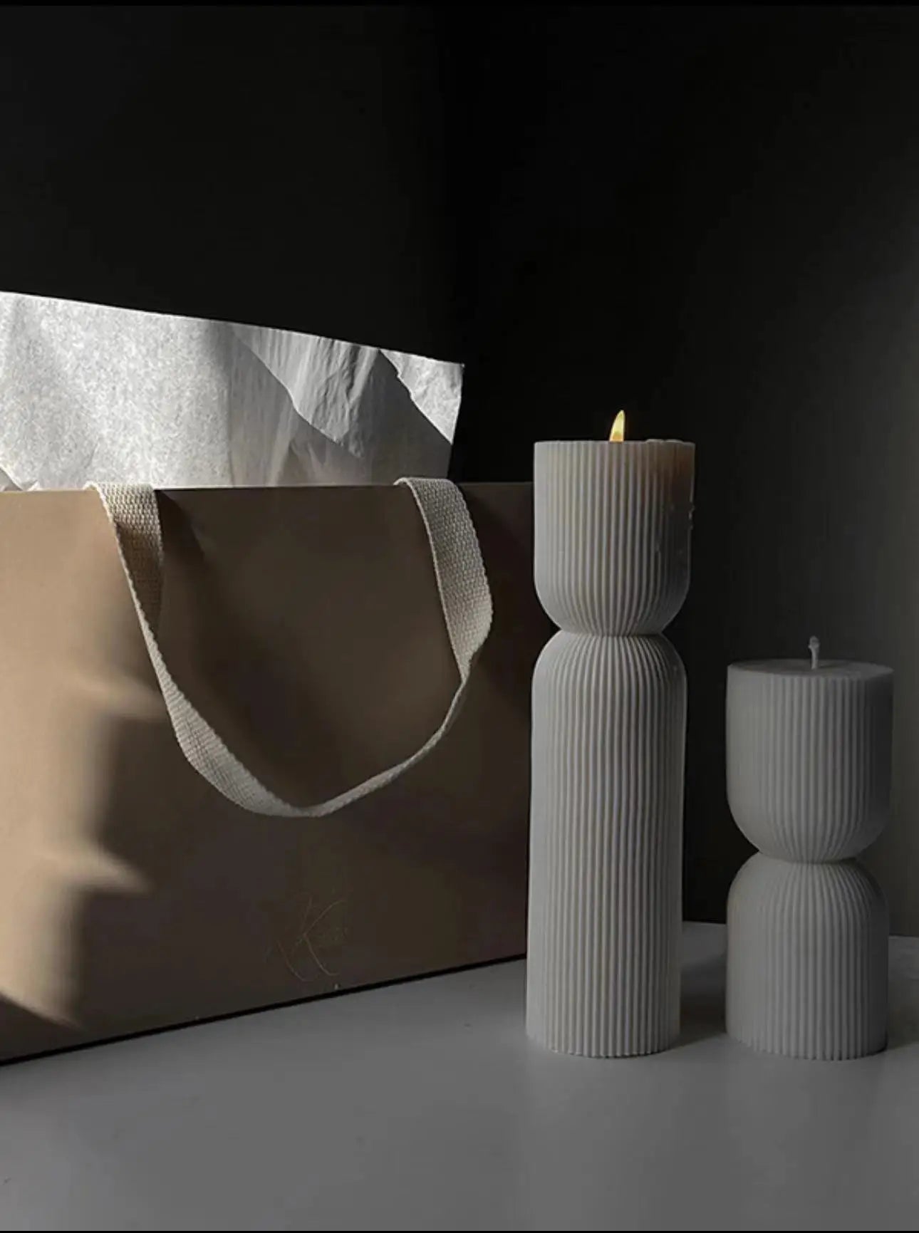 accessoires de décoration moderne bougies parfumées géométriques de luxe - vue 5 sur 12