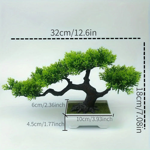 Artificial bonsai plants, small tree flower pots, fake plants, bedroom table decoration flower pots, hotel garden decoration - vue 11 sur 10