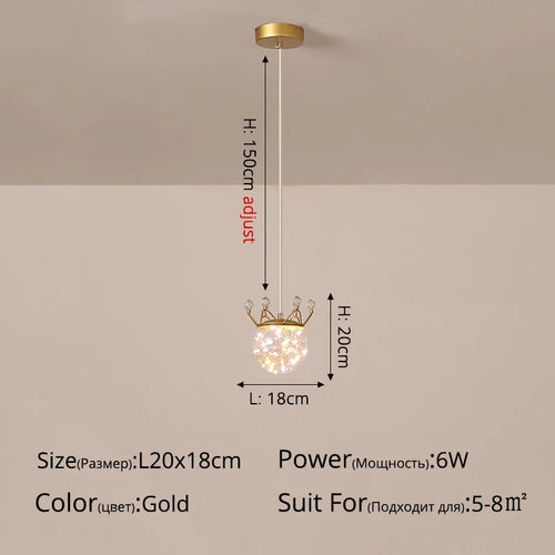 Modern nordic minimalist LED moon pendant light for home decor - vue 11 sur 13