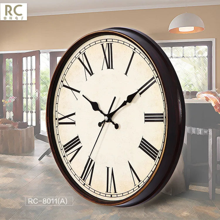 horloge murale rétro silencieuse shabby chic pour décoration intérieure - vue 6 sur 7