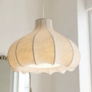 Minimalist nordic silk LED chandelier wabi sabi decorative indoor light