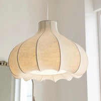 Minimalist nordic silk LED chandelier wabi sabi decorative indoor light
