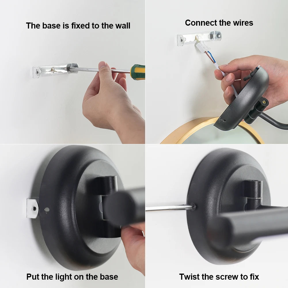 applique murale led moderne pour miroir intérieur - vue 7 sur 7