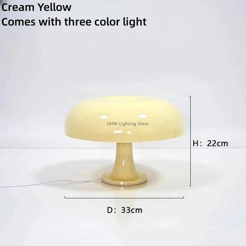 Minimalist mushroom LED table lamp for decoration - vue 12 sur 14