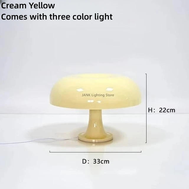 Minimalist mushroom LED table lamp for decoration - vue 11 sur 14