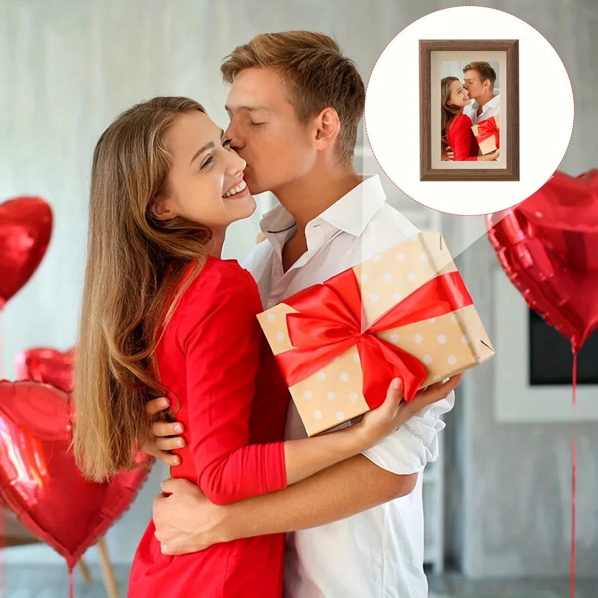 Personalized wooden photo frames, custom photo frame ornaments, simple holiday gifts indoors, commemorate precious memories - vue 6 sur 12